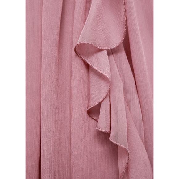 MANGO Ruffled Chiffon Long Sleeves Blouse - 4 - Picture 7 of 8